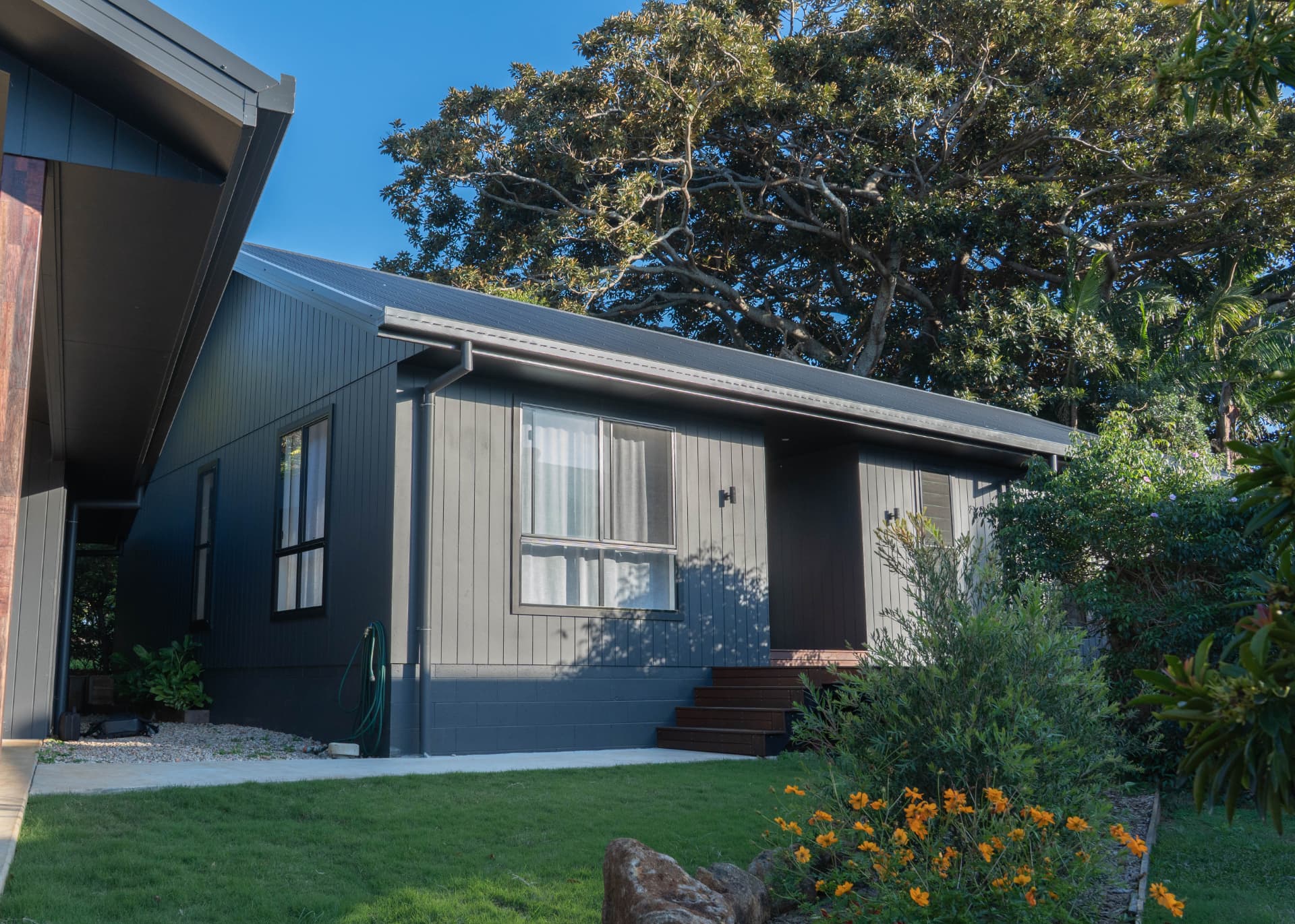 Side elevation and garden edge