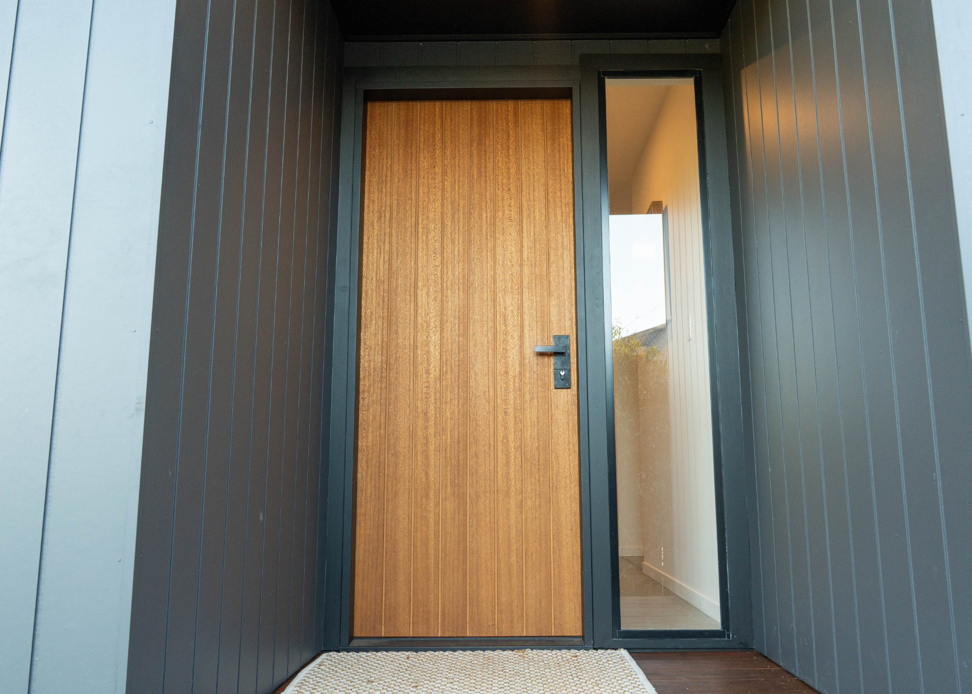 Solid timber entry door